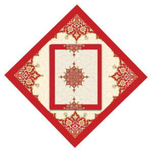 Fluwelen Reisgebedskleed – Rood Eslimi Design