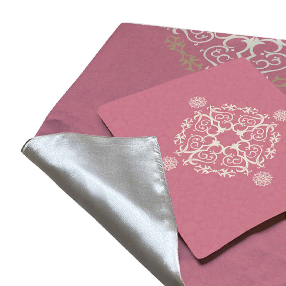 Fluwelen Reisgebedskleed – Roze Eslimi Patroon
