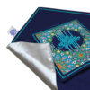 Fluwelen Reisgebedskleed – Blauw met Perzische Kalligrafie