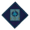 Fluwelen Reisgebedskleed – Blauw met Perzische Kalligrafie