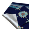 Fluwelen Reisgebedskleed – Marineblauw Eslimi Patroon