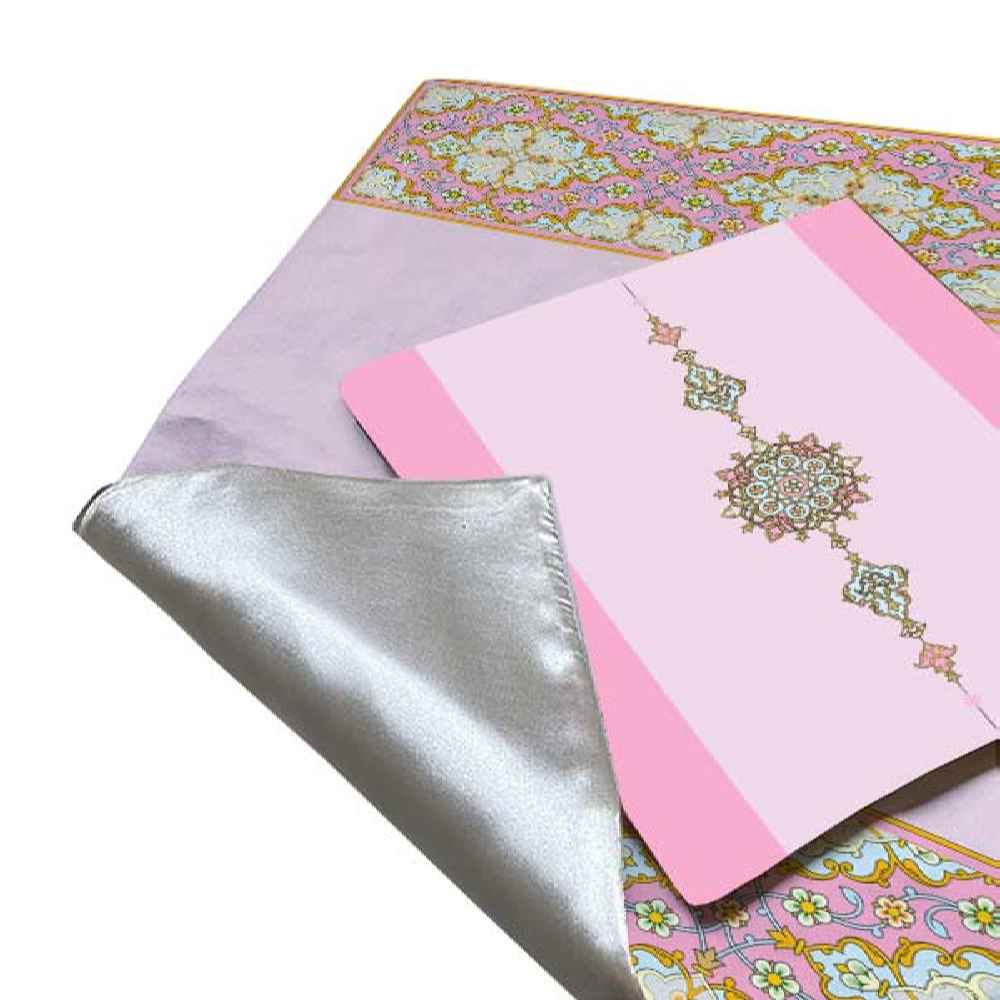 Islamitische gebedsmat fluweel Sajadah lichtgewicht roze