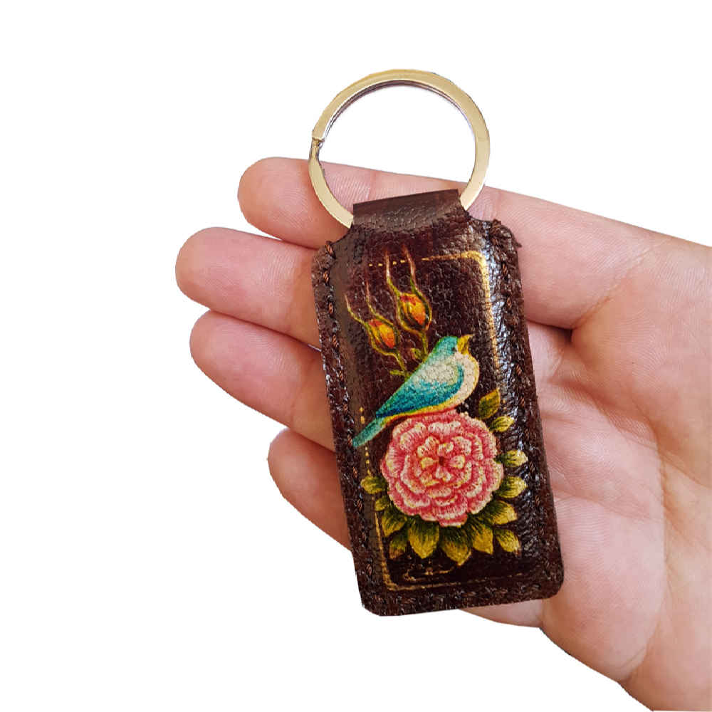 Perzische leren sleutelhanger Model Bird