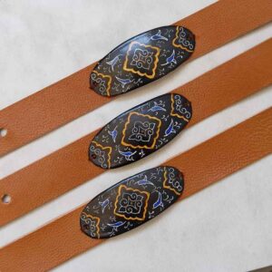 Leren & Koperen Armband Minakari – Artistiek Maral