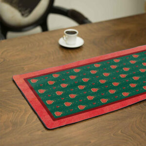 Perzische Fluwelen Tafelloper Yalda – Groen Kunstzinnig Design