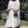 Witte Abaya met Luchtige Mouwen