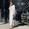 Witte Abaya met Luchtige Mouwen