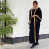 Traditionele abaya voor vrouwen met luchtige mouwen – Zwart