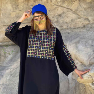 Traditionele abaya voor vrouwen met borduursel – Zwart