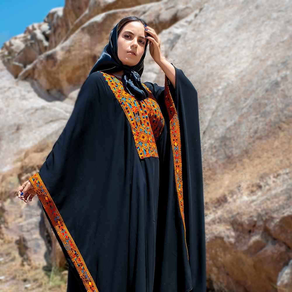 Elegante Vlinder Abaya voor Vrouwen – Zachte Crepe Stof