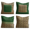 Fluwelen kussenset – Dierenprint ontwerp (set van 4)
