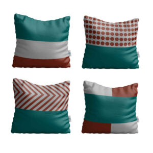 Fluwelen kussenset – Modern ontwerp (set van 4)