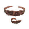 Koperen Sieradenset Bahar - Armband & Ring - Bloemenpatroon