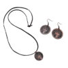Koperen Ketting & Oorbellen Set Model Rokh