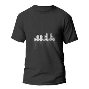 Geluidsgolf T-Shirt – Model Echoes Zwart