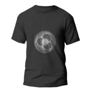 Floraal Kunst T-Shirt – Model Flower Zwart