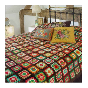 Katoenen Gehaakt Sprei – Kleurrijk Afghaans Stijl Design – Azin