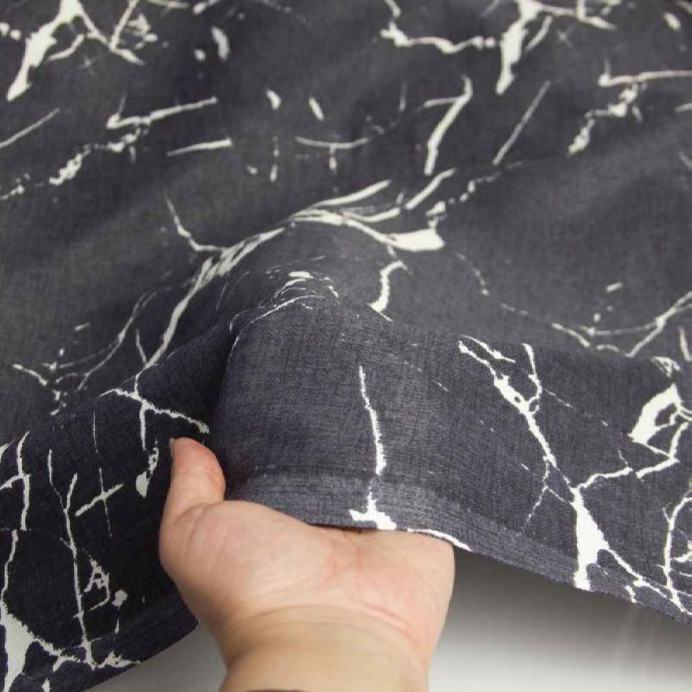 Katoenen tweepersoons plat laken – Marmer
