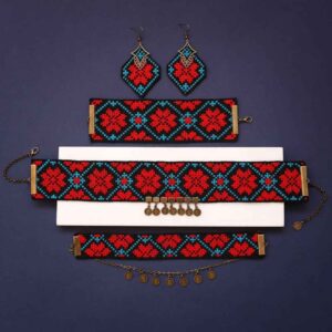 Perzische set ketting, armband & oorbellen model Pegah