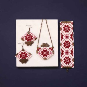 Perzische set ketting, armband & oorbellen model Taraneh