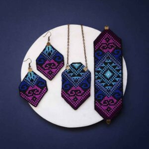 Perzische set ketting, armband & oorbellen model Vania