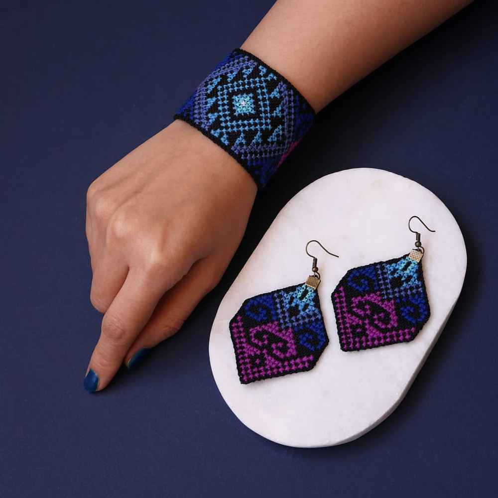 Perzische set ketting, armband & oorbellen model Vania