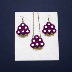 Perzische set ketting & oorbellen model Violet