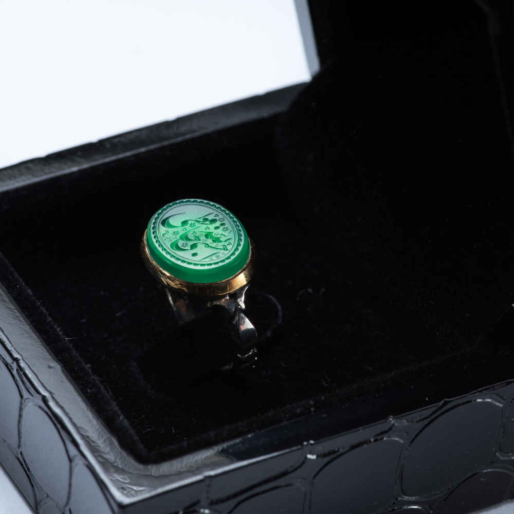 Jemenitische Aqeeq Zilveren Ring voor Mannen – Hasbi Allah