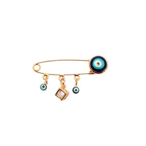 Veiligheidsspeld Broche Boze Oog & Kubus Design
