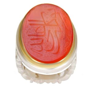 Jemenitische Aqeeq Zilveren Ring voor Mannen – Va Tavakal