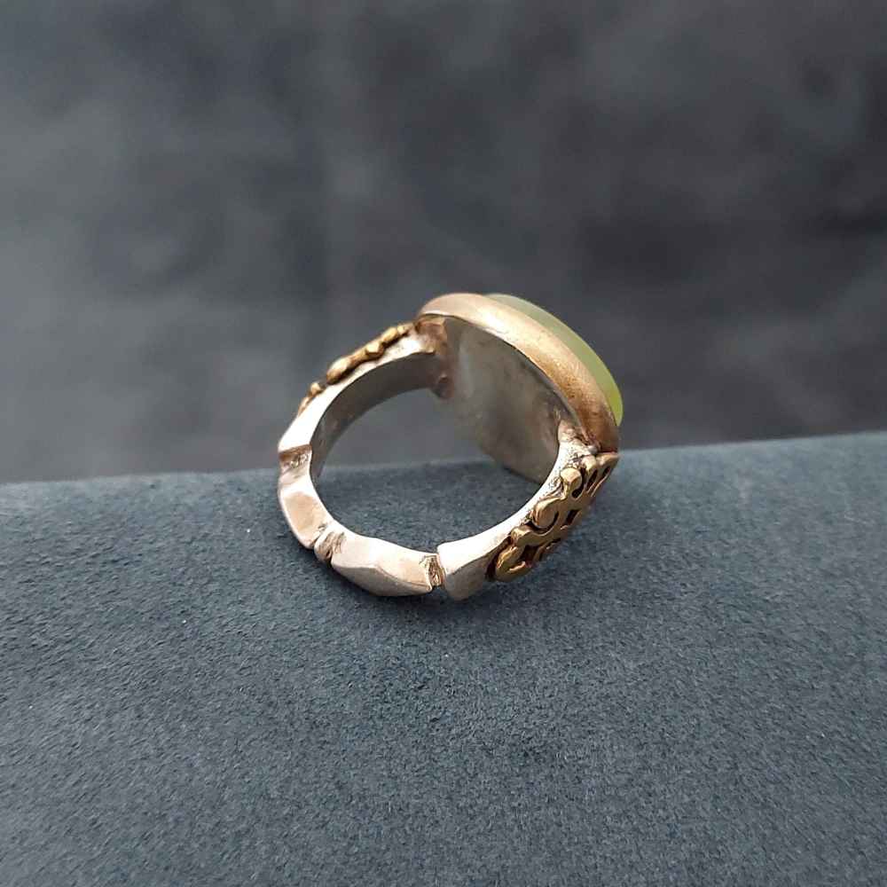 Jemenitische Aqeeq Zilveren Ring voor Mannen – Ya Ali