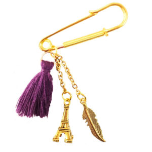 Moderne Veiligheidsspeld Broche – Parijse Stijl Goud