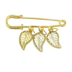 Veiligheidsspeld Broche – Natuur-geïnspireerd Accessoire (Goud)