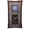 Handgemaakte Perzische Houten Wandklok – Khatam Marqueterie, Golban