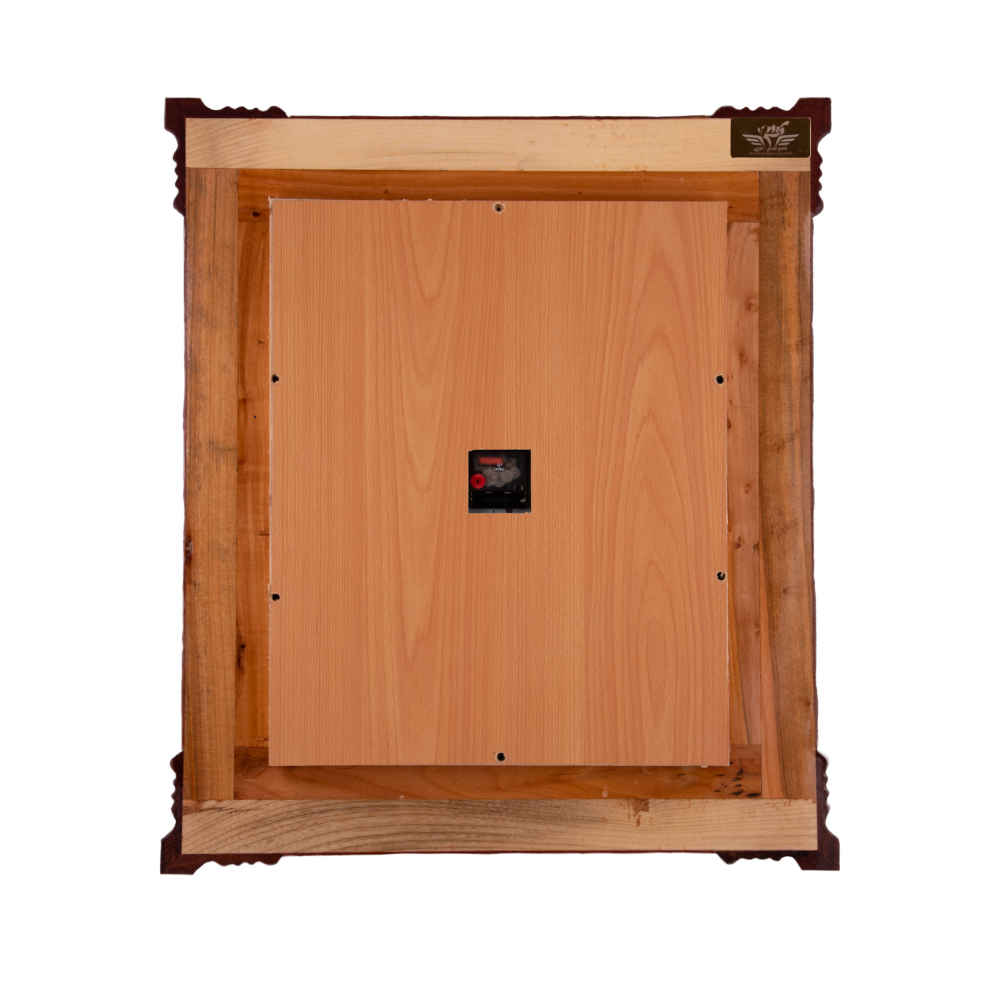 Handgemaakte Perzische Houten Wandklok – Khatam Marqueterie, Karoobi