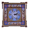 Handgemaakte Perzische Houten Wandklok – Khatam Marqueterie, Nafas