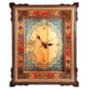 Handgemaakte Perzische Houten Wandklok – Khatam Marqueterie, Naghashi