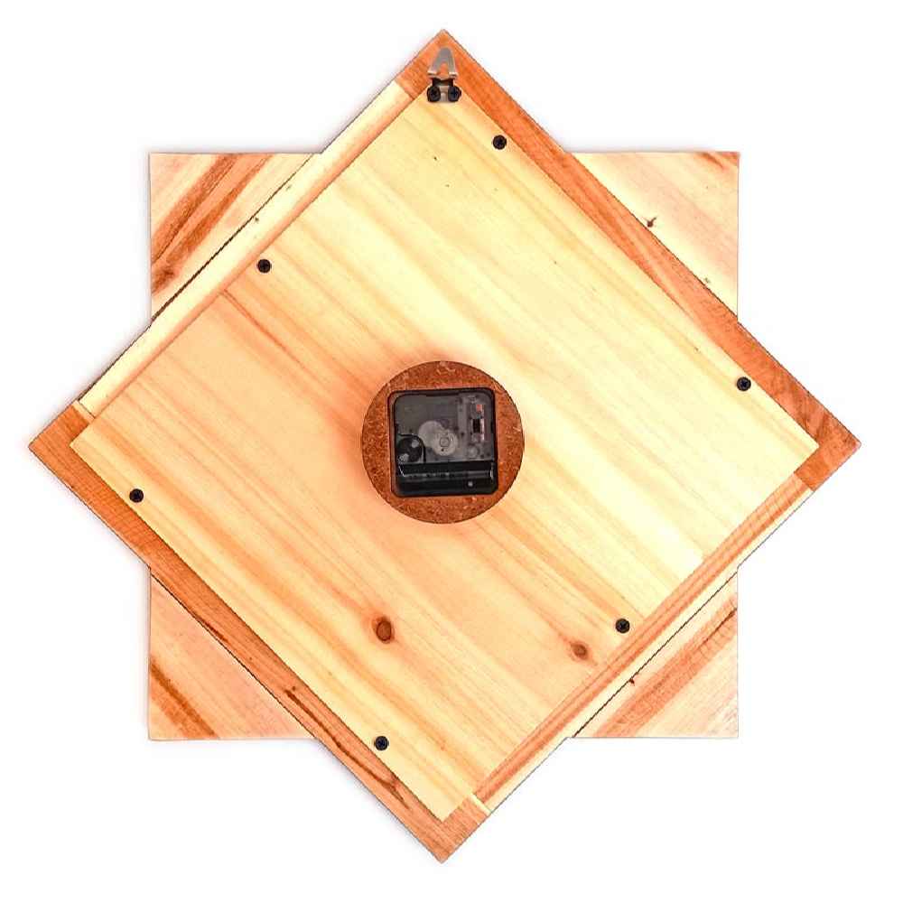 Handgemaakte Perzische Houten Wandklok – Khatam Marqueterie, Narenji