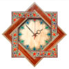 Handgemaakte Perzische Houten Wandklok – Khatam Marqueterie, Narenji