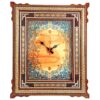 Handgemaakte Perzische Houten Wandklok – Khatam Marqueterie, Tazhib