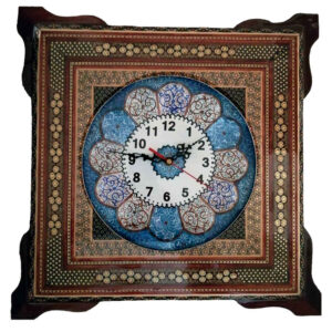 Handgemaakte Perzische Houten Wandklok – Khatam Marqueterie, Yara