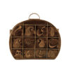 Echt leren schoudertas met paisley-patroon – model Rima