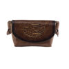 Handgemaakte Leren Crossbody Schoudertas – Perzische Calligrafie Rasa