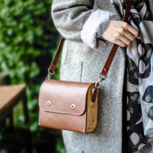 Luxe handgemaakte leren crossbody tas – Sedar Design