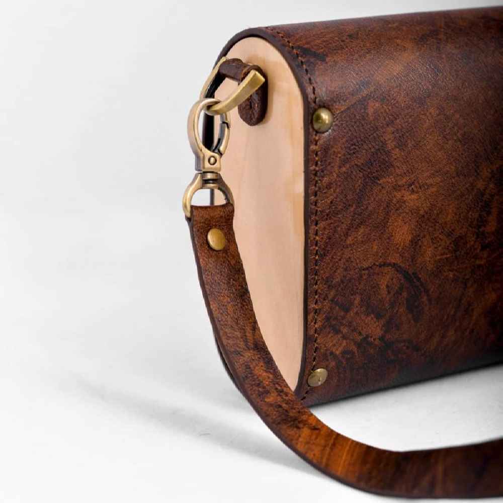 Luxe handgemaakte leren crossbody tas – Sepidar Design