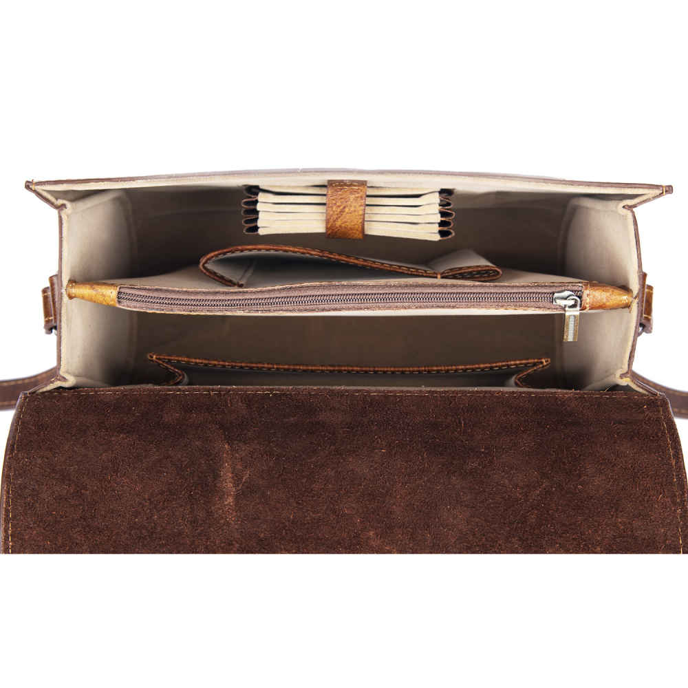 Luxe handgemaakte leren crossbody tas – Tazhib Edition