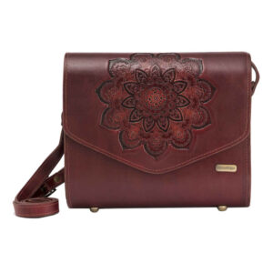 Luxe handgemaakte leren crossbody tas – Tazhib Edition