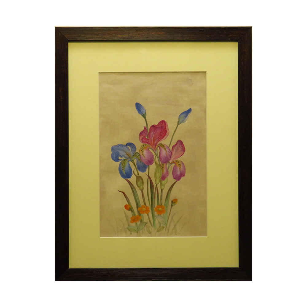 Originele Bloemenkunst Schilderij – Aquarel op Karton, door Samira Kazemzadeh