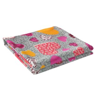 Katoenen tweepersoons plat laken – Heart
