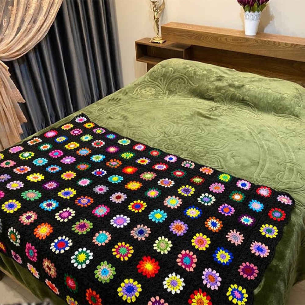 Gehaakte Deken voor Bank en Bed – Geruit Bohemian Tara